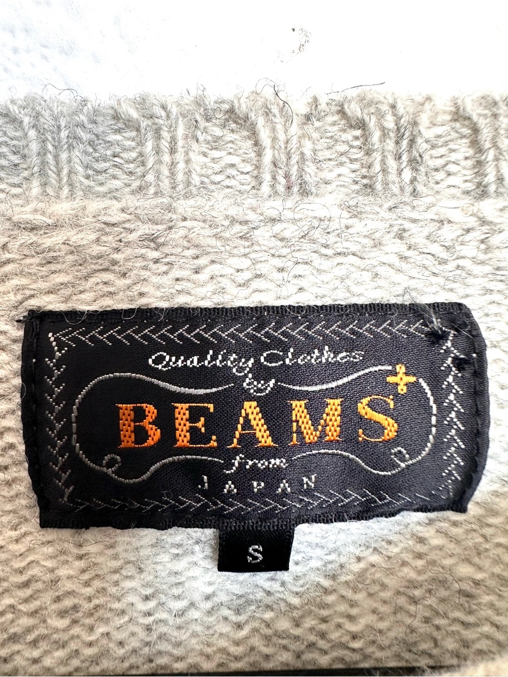 Beams Plus 5 Gauge Crew Knit Wool Crewneck Sweater Japanese Men’s Small - Picture 5 of 12